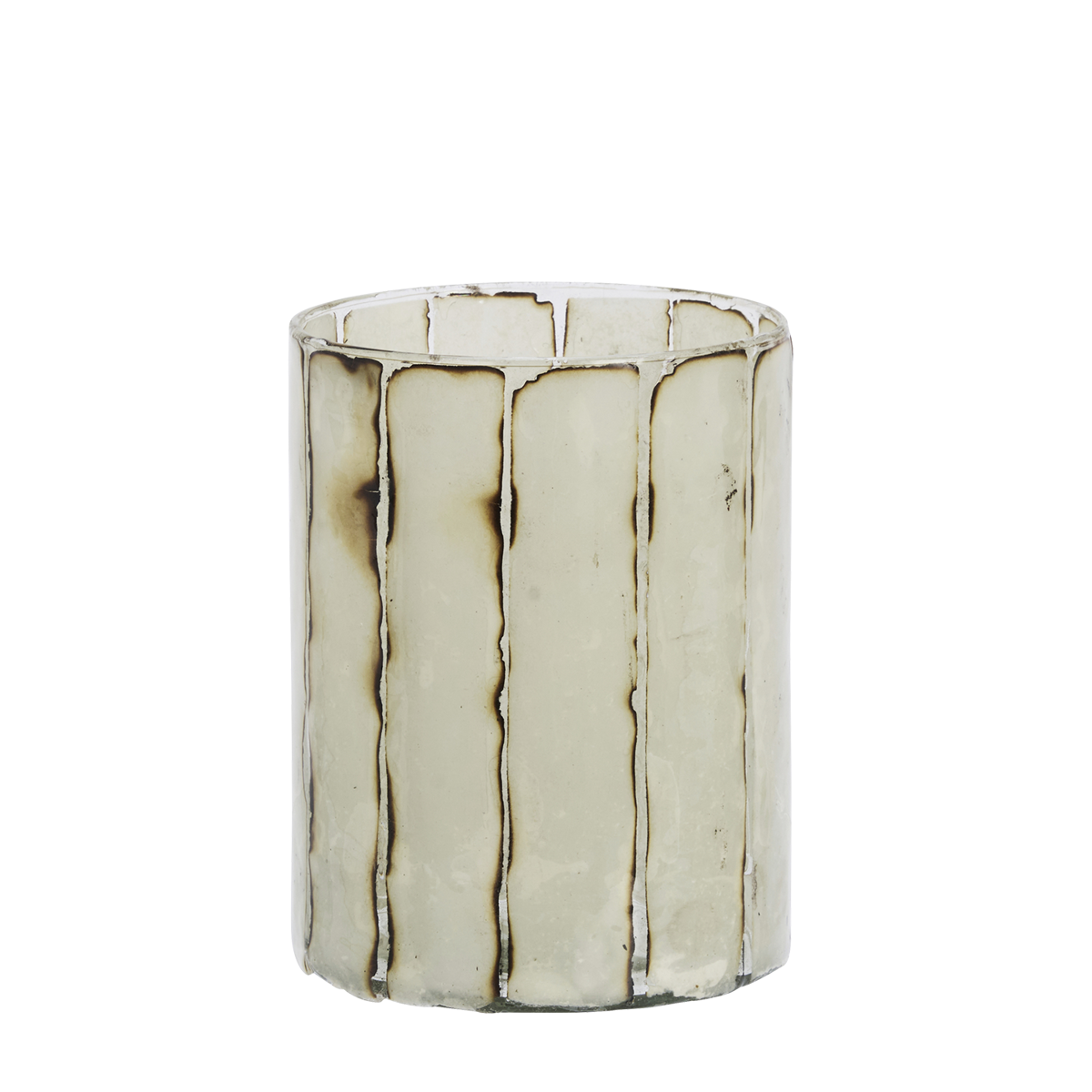 Striped glass votive