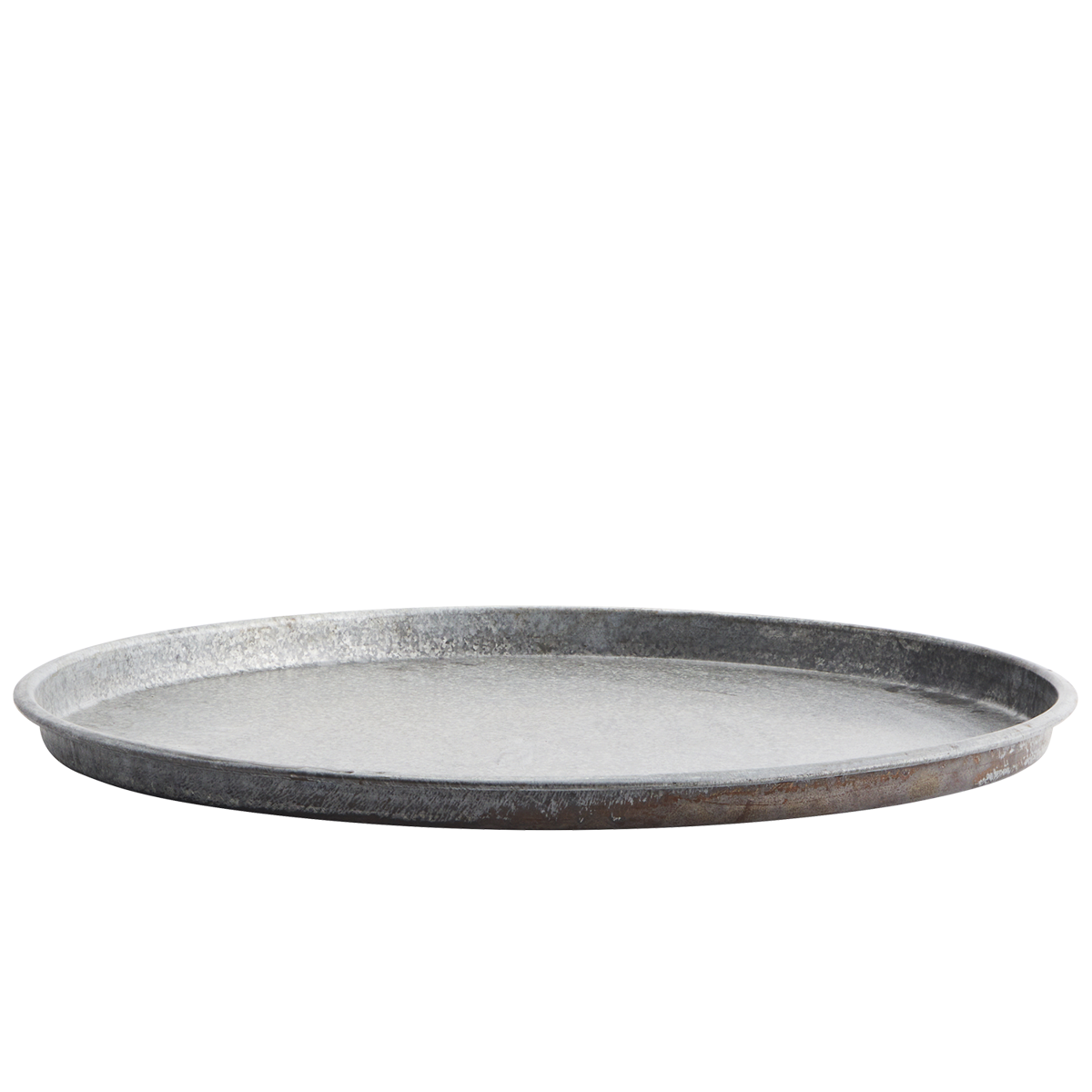 Re-used round iron tray