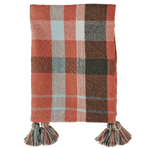 Checked cotton throw