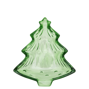 Christmas tree glass bowl