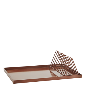 Iron tray w/ dish rack