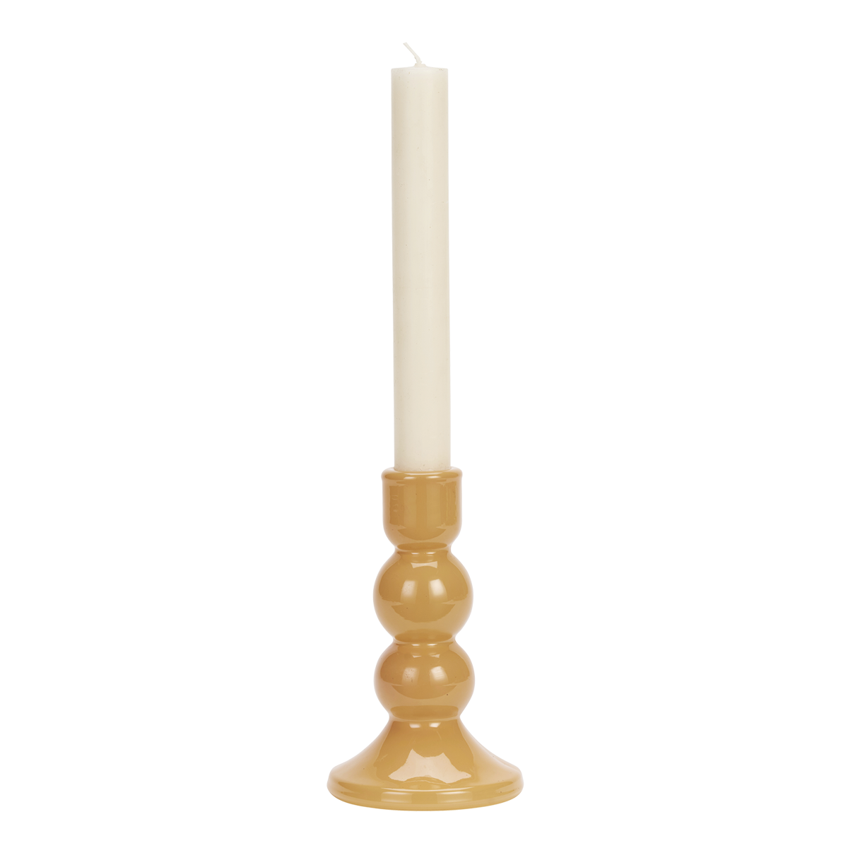 Glass candle holder