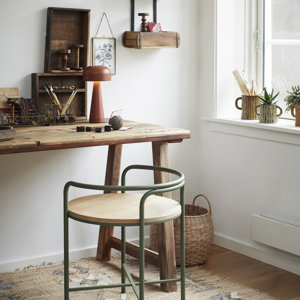 Re-used wooden spools