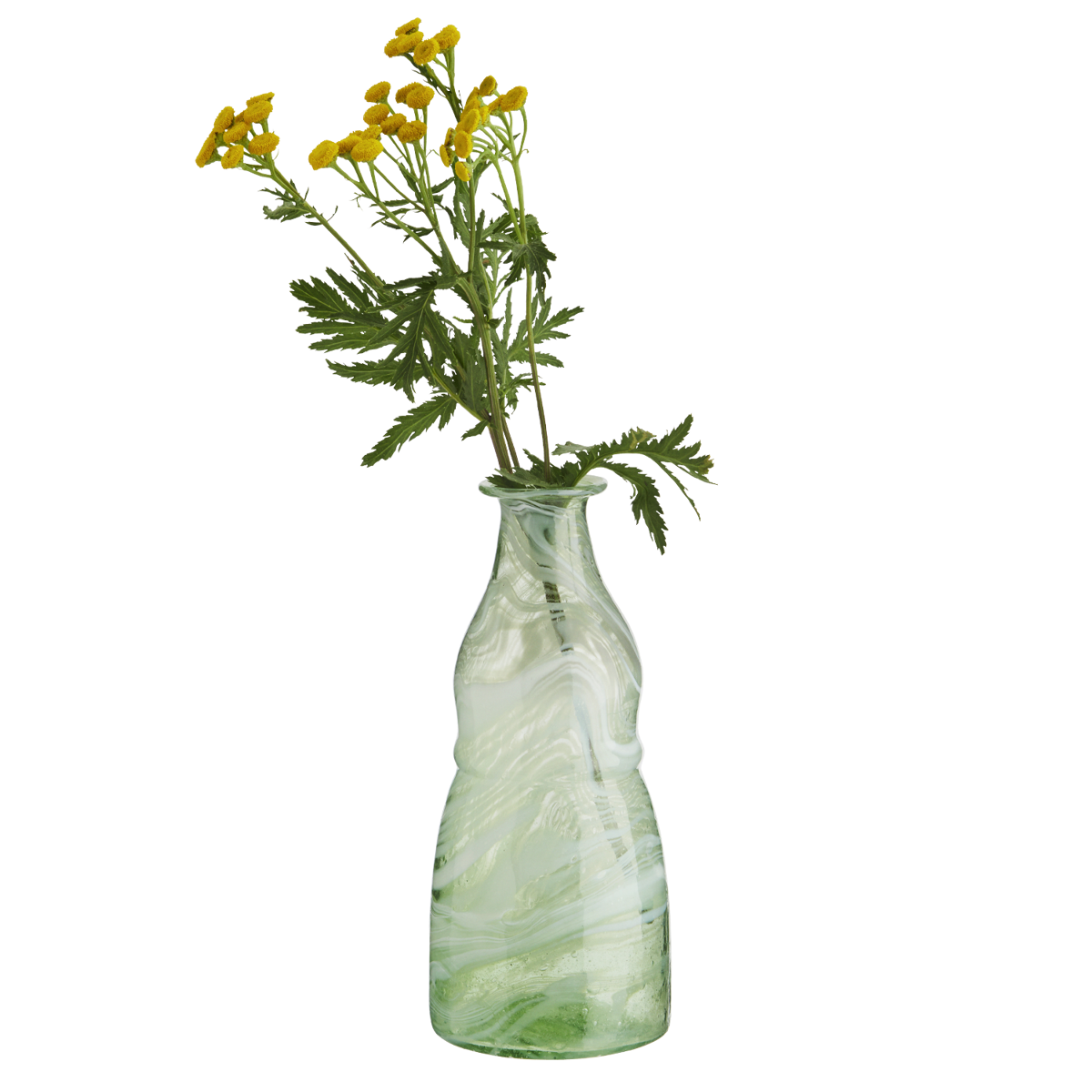 Recycled glass vase