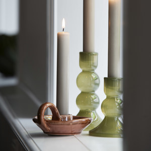 Stoneware candle holder