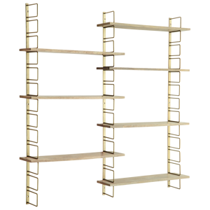 Wall rack w/ wooden shelves