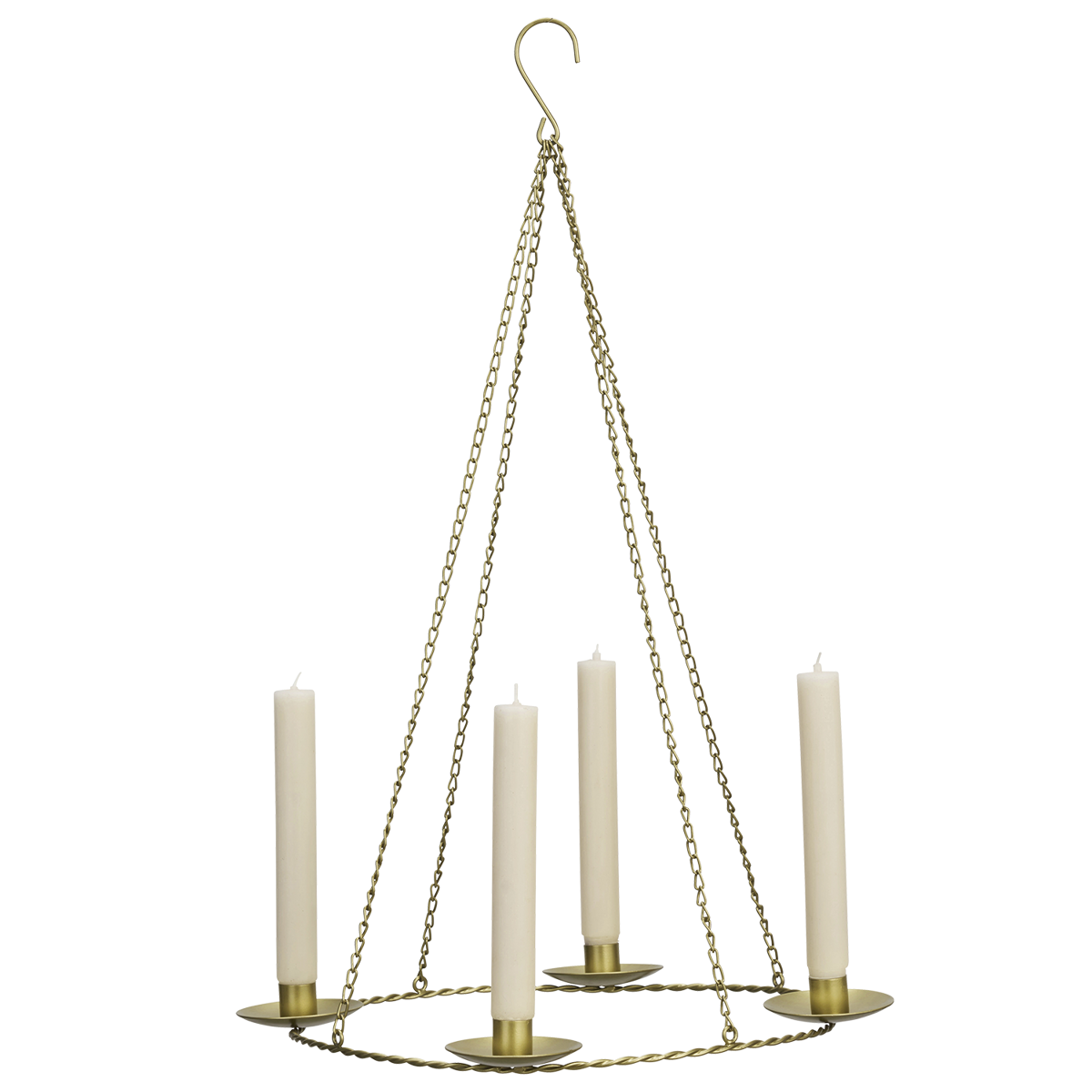 Hanging iron candle holder