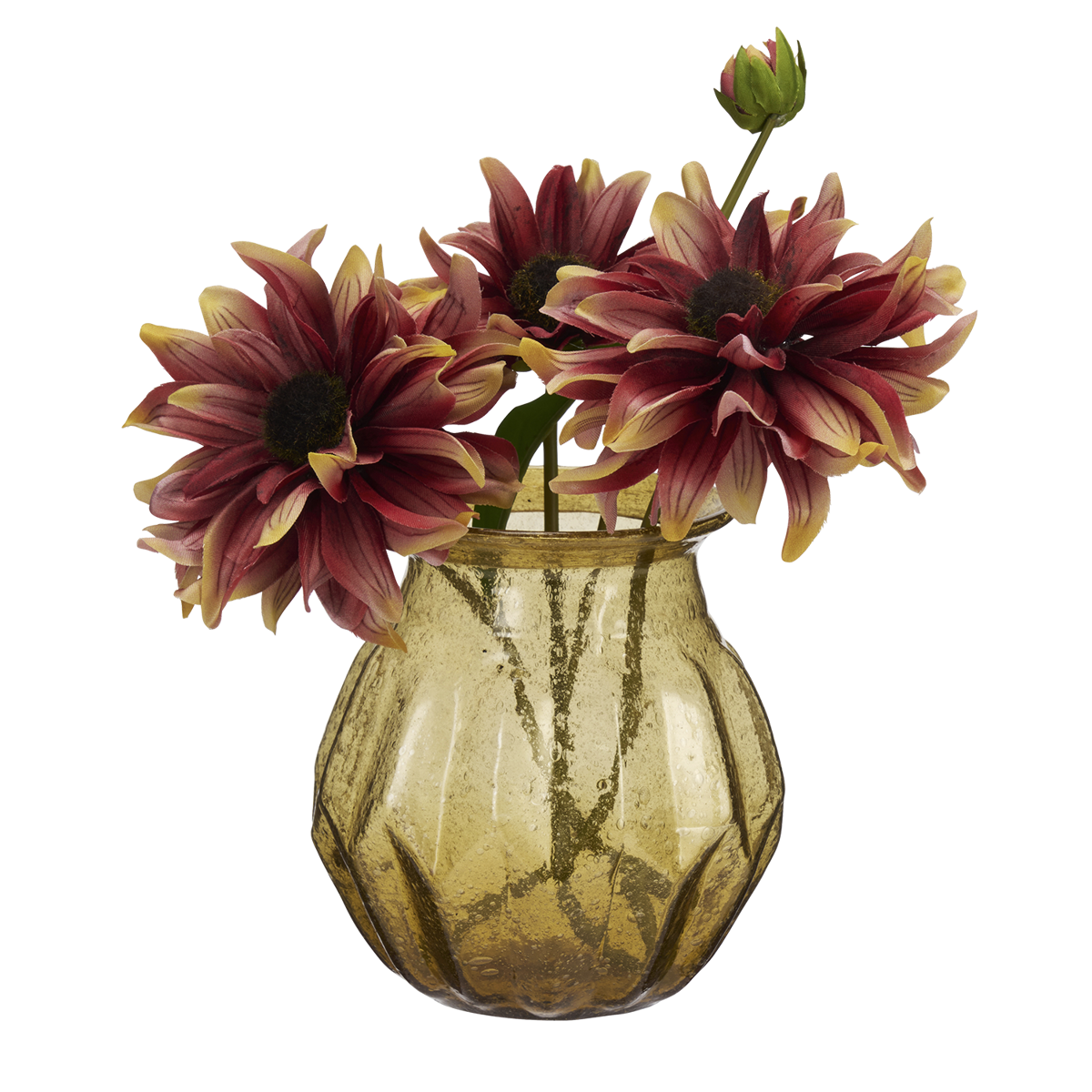 Recycled glass vase