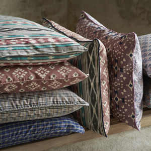 Ikat woven cushion cover