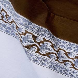 Block printed table cloth