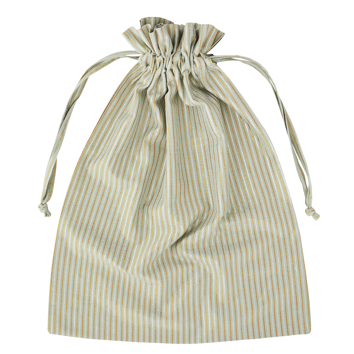 Striped laundry bag