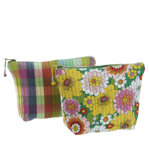 Quilted cotton washbag