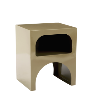Metal side table w/ shelf