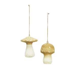 Handmade cotton mache mushrooms