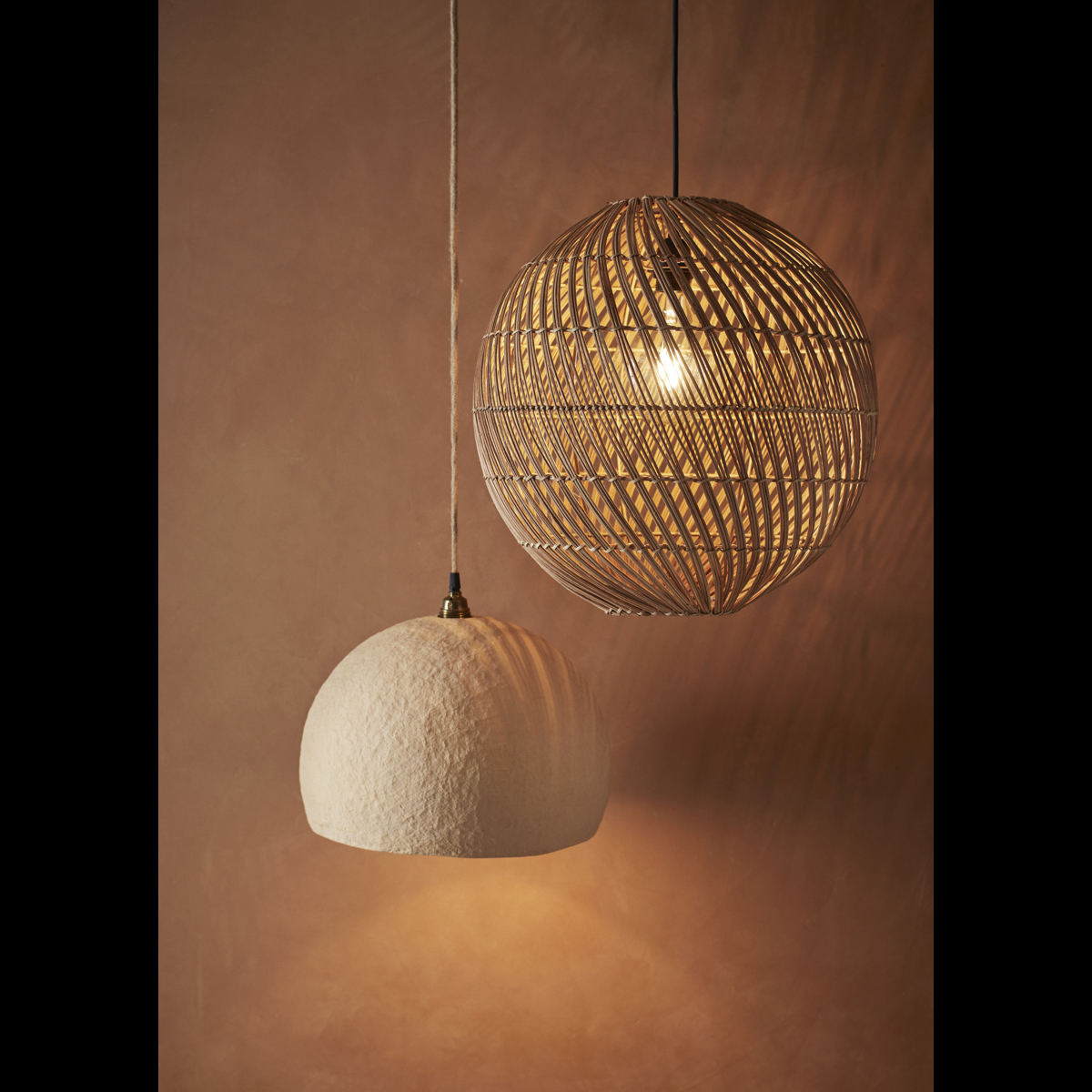 Rattan ceiling lamp