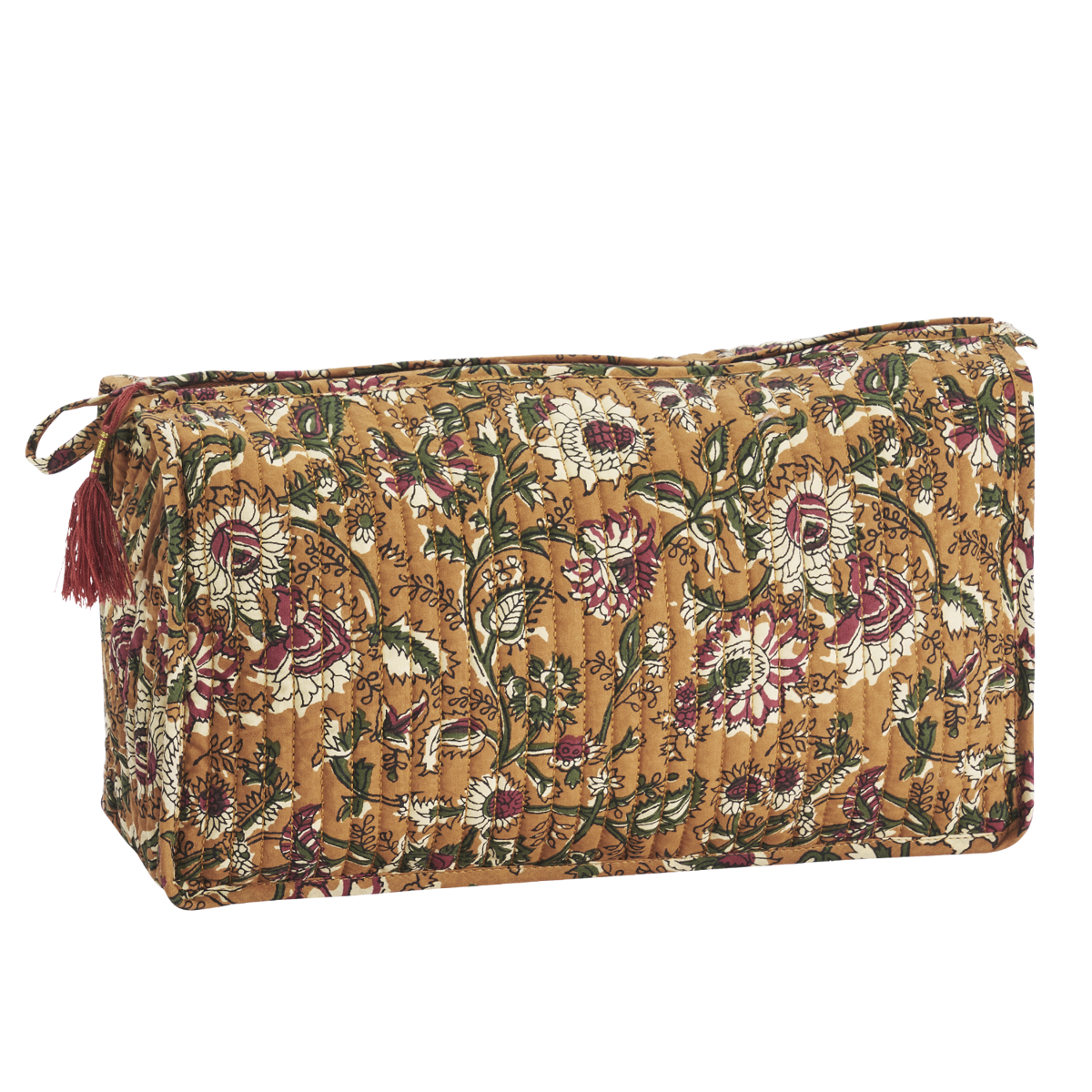 Quilted cotton washbag
