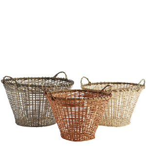 Bamboo baskets w/ handles