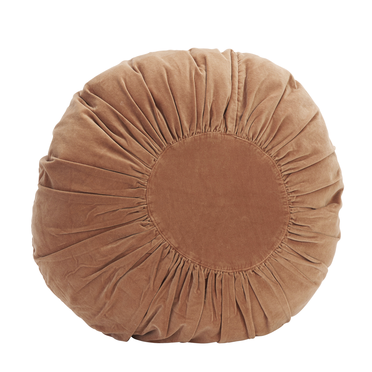 Round velvet cushion