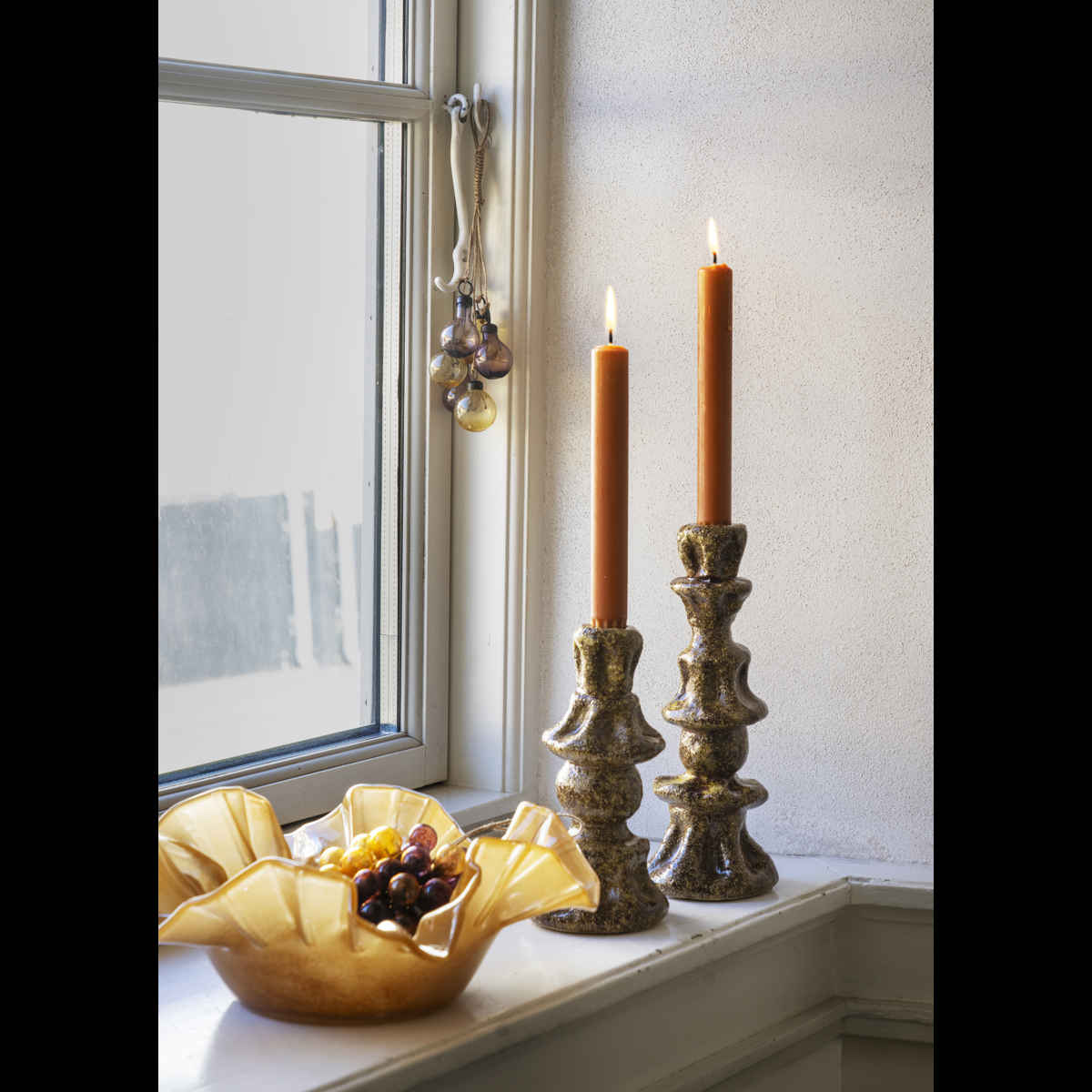 Stoneware candle holders