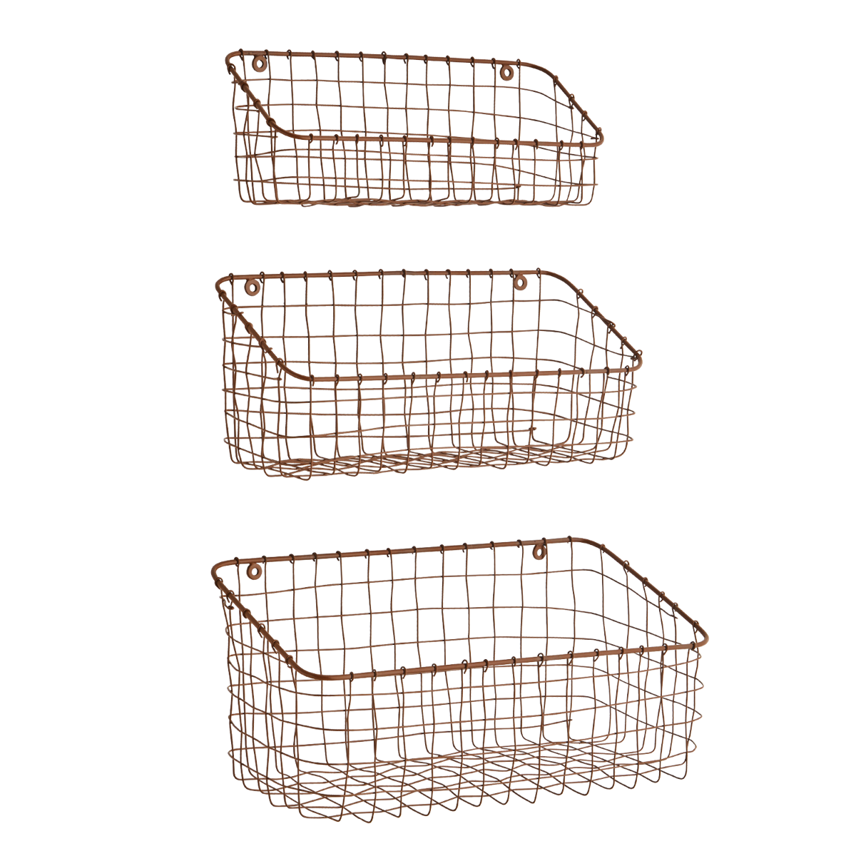 Iron wall baskets