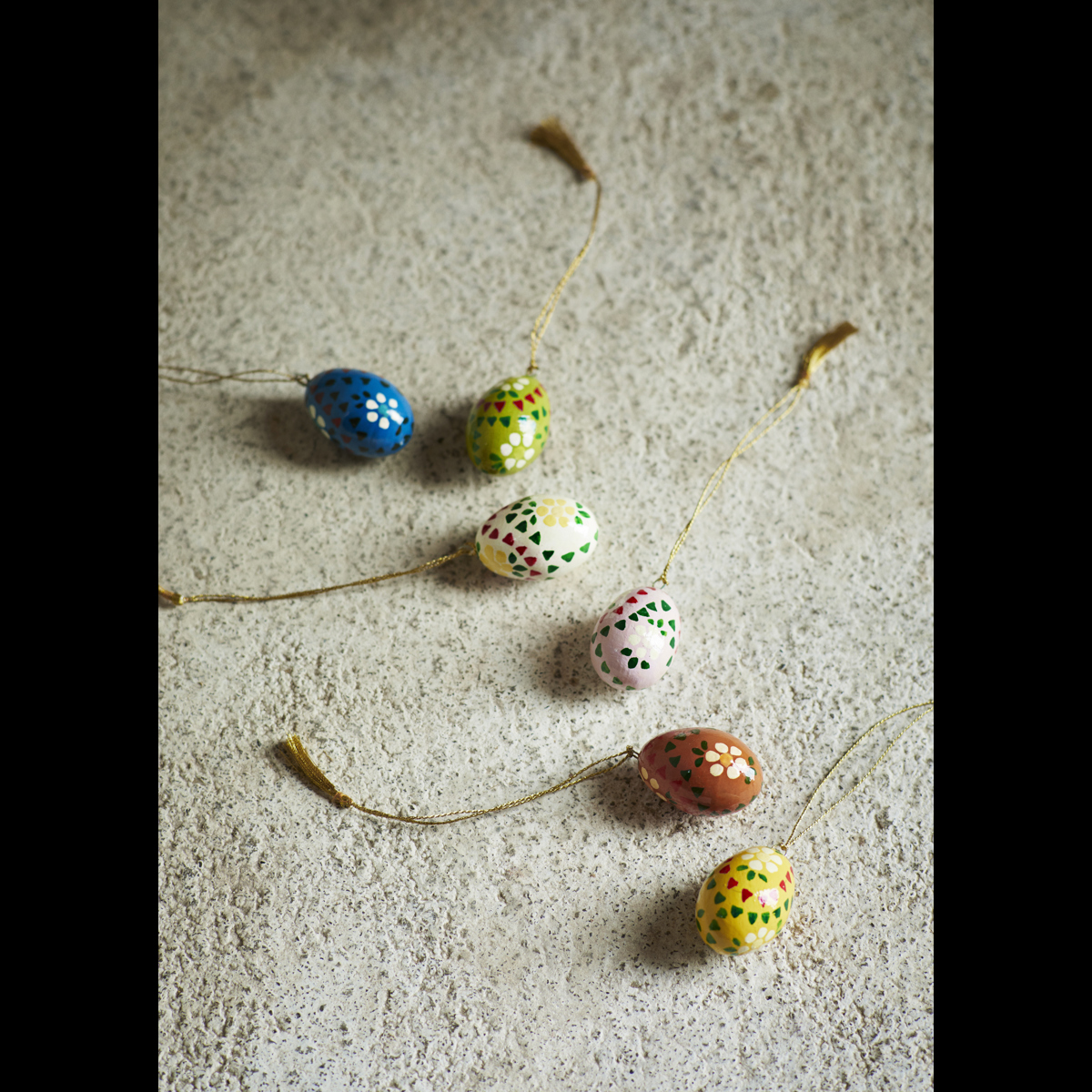 Handmade paper mache eggs