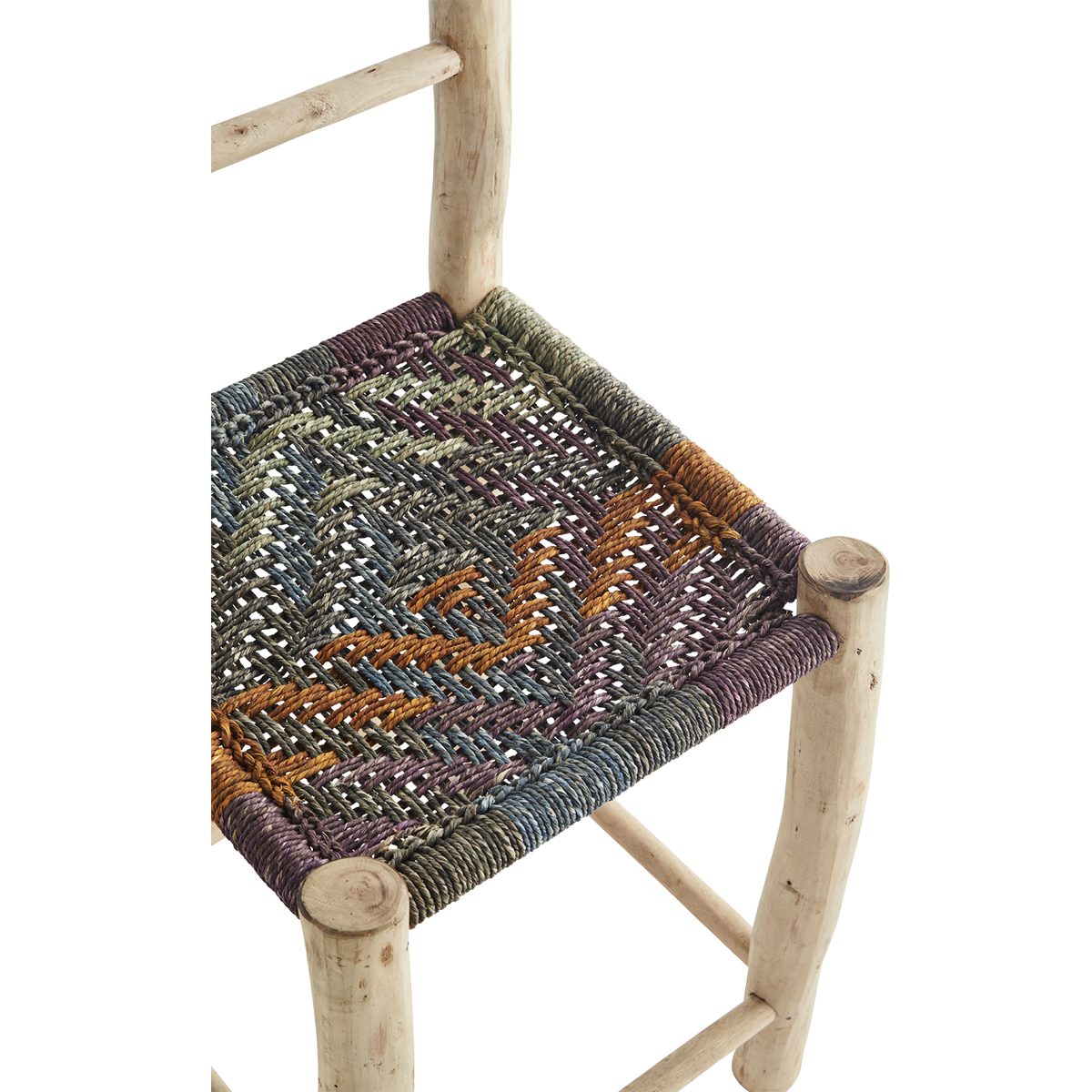 Wooden chair w/ seagrass