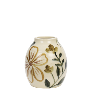 Hand-painted stoneware vase