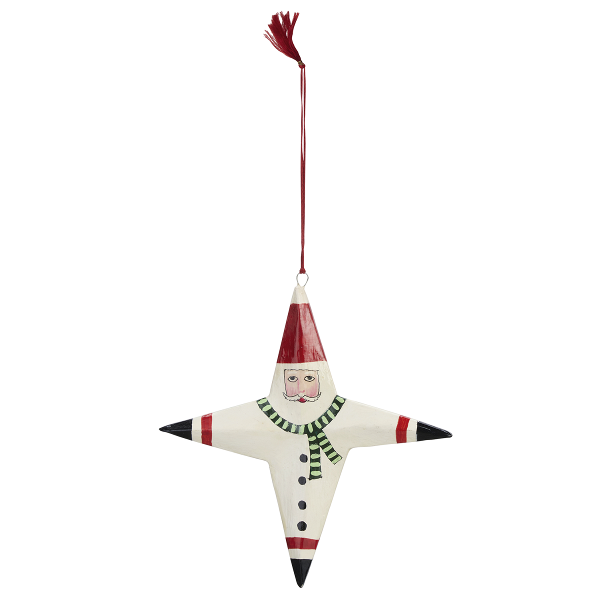 Hand-painted Santa star