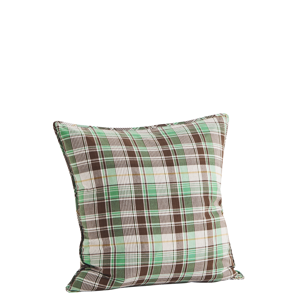 Checked woven cushion cover