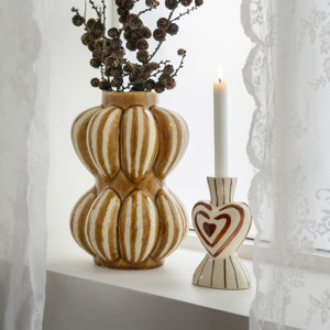 Hand-painted candle holder w/ heart