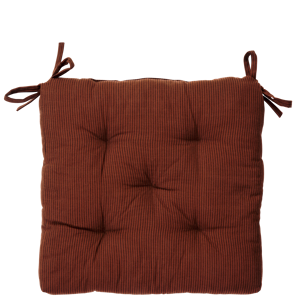 Striped cotton chair pad