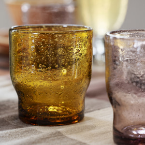 Coloured drinking glass
