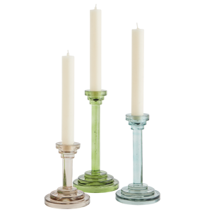 Glass candle holders