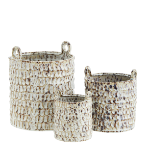 Stoneware flower pots