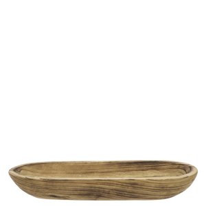 Oval wooden tray