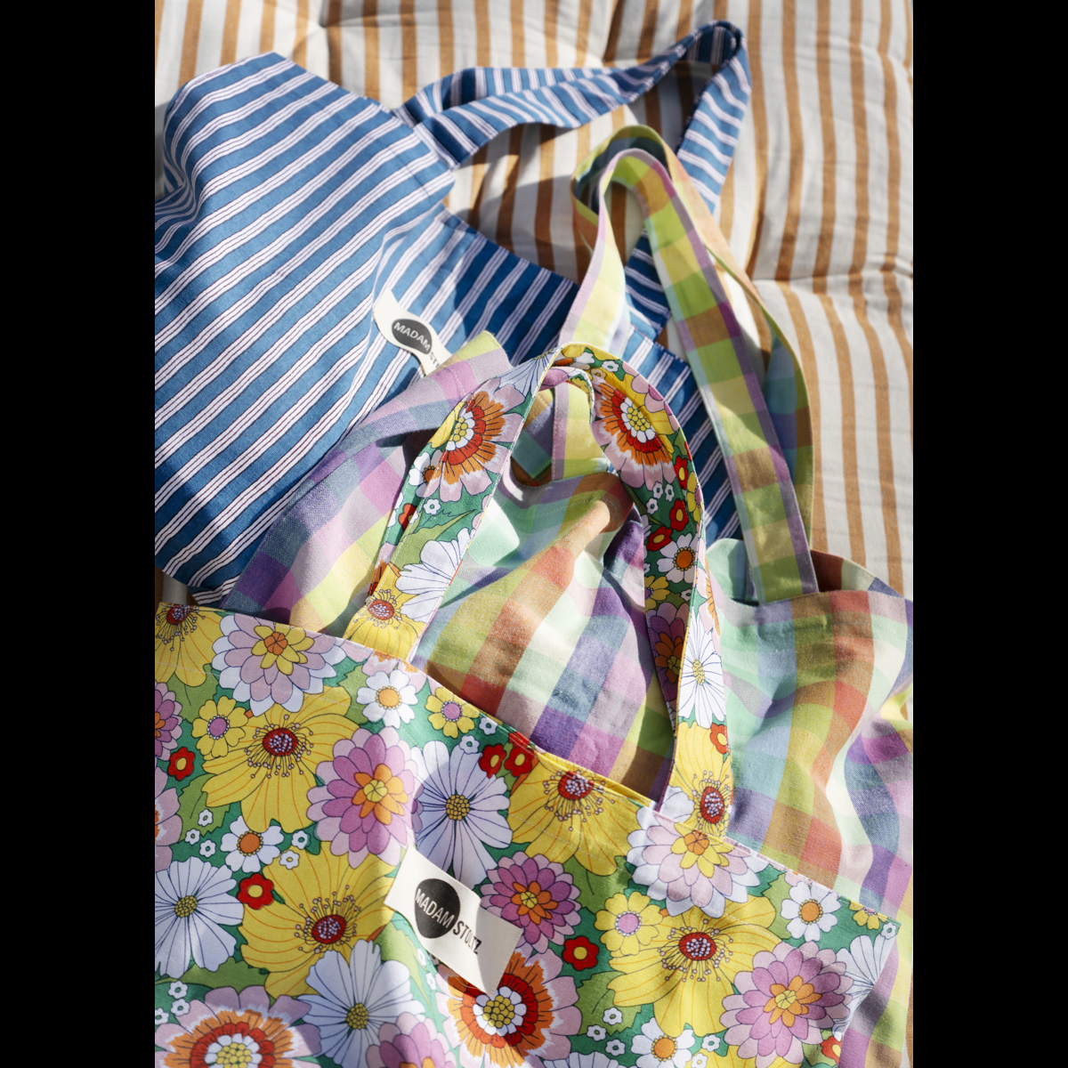 Printed cotton tote bag