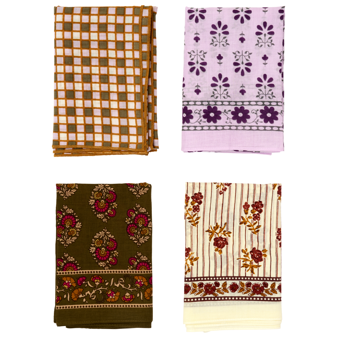 Printed cotton scarf