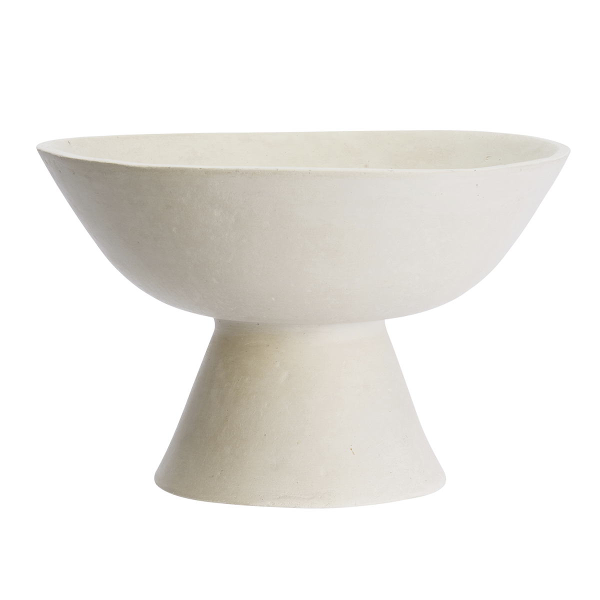 Paper mache pedestal bowl