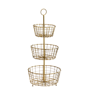 Iron etagere w/ baskets