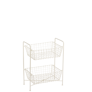 Iron rack w/ baskets