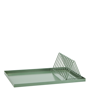 Iron tray w/ dish rack