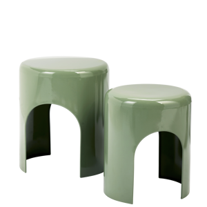 Round metal side tables