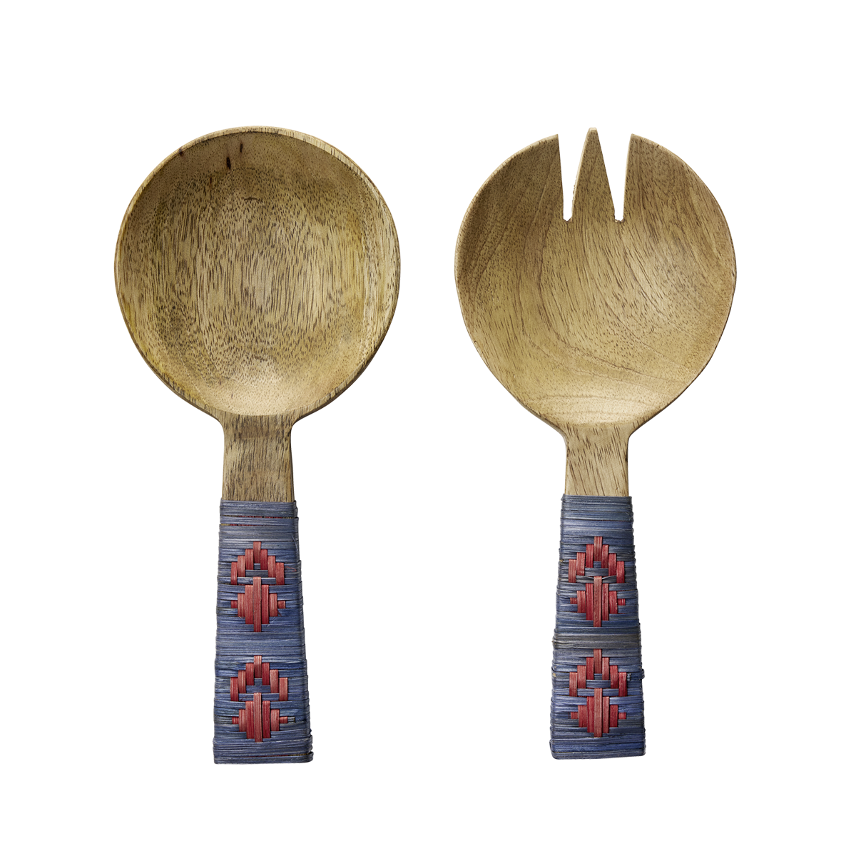 Wooden salad set w/ bamboo