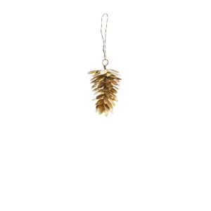 Hanging brass pinecone