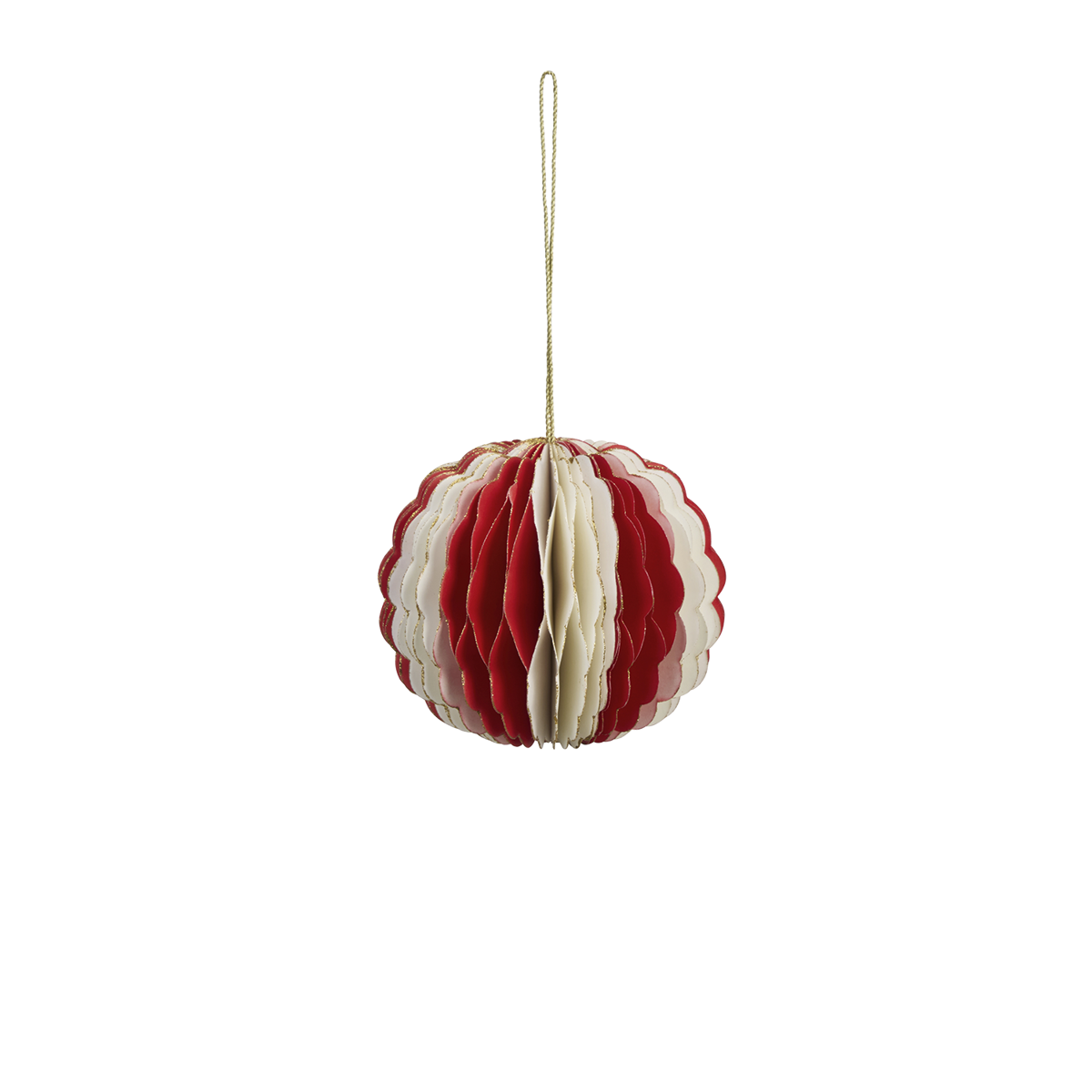 Striped paper christmas ball