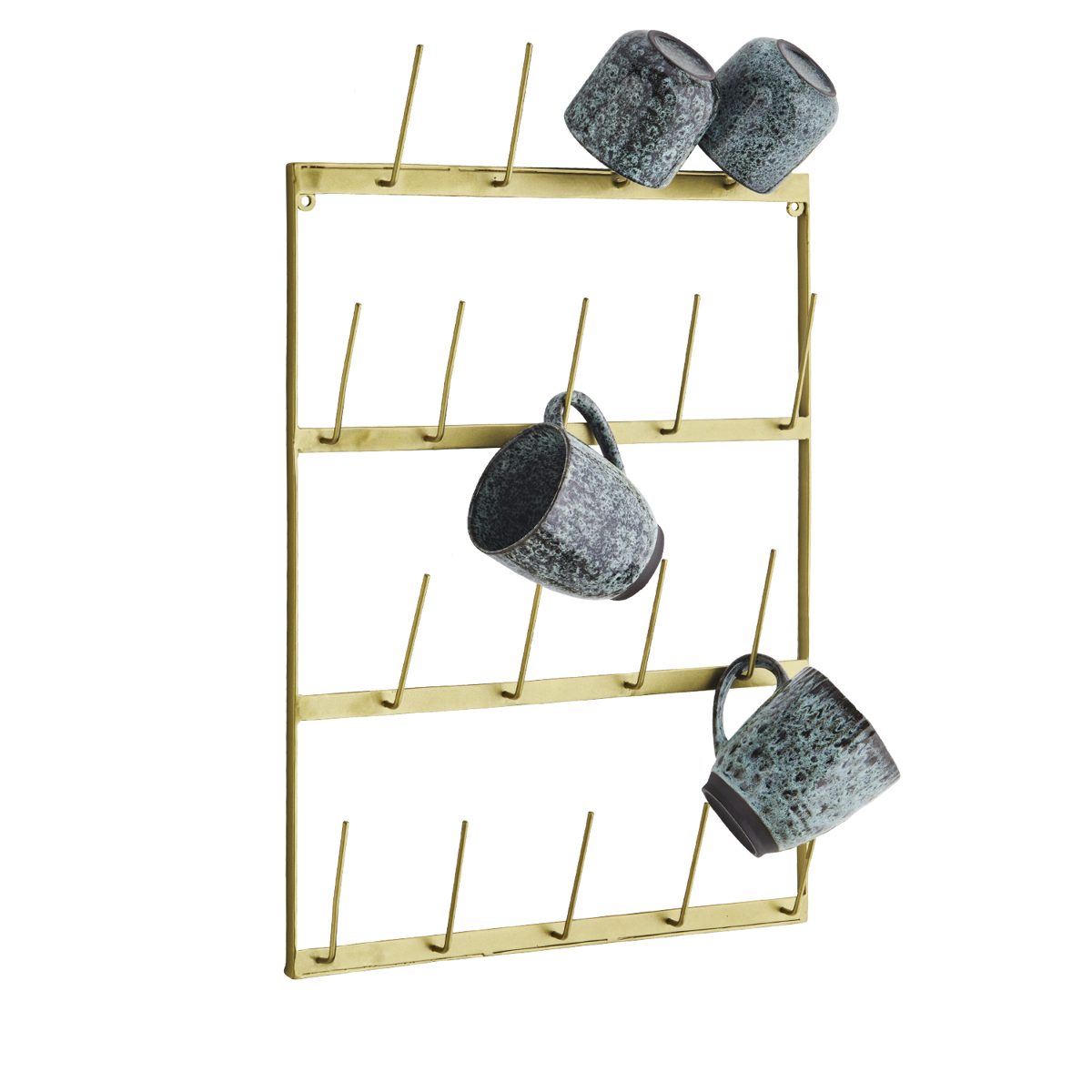 Hanging iron mug holder