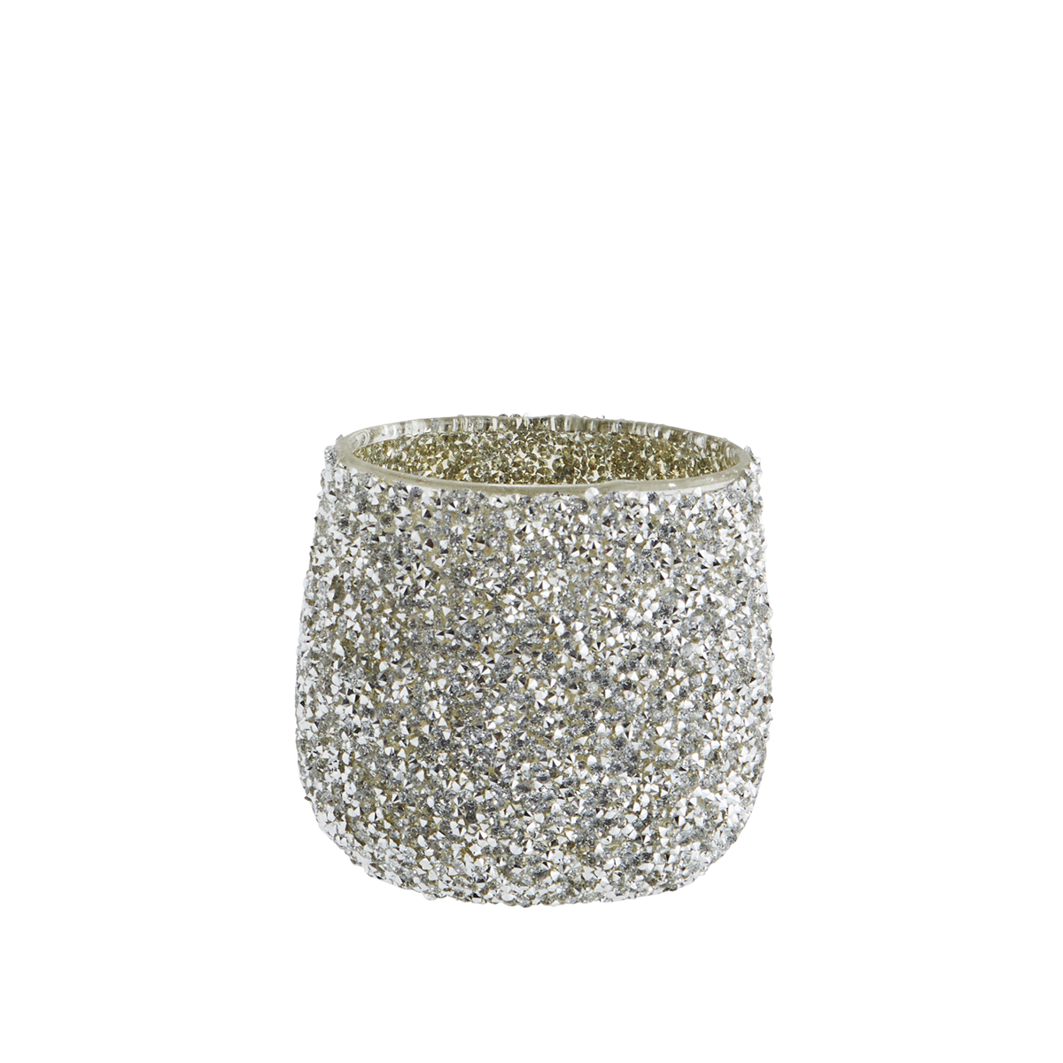 Glass votive w/ glitter