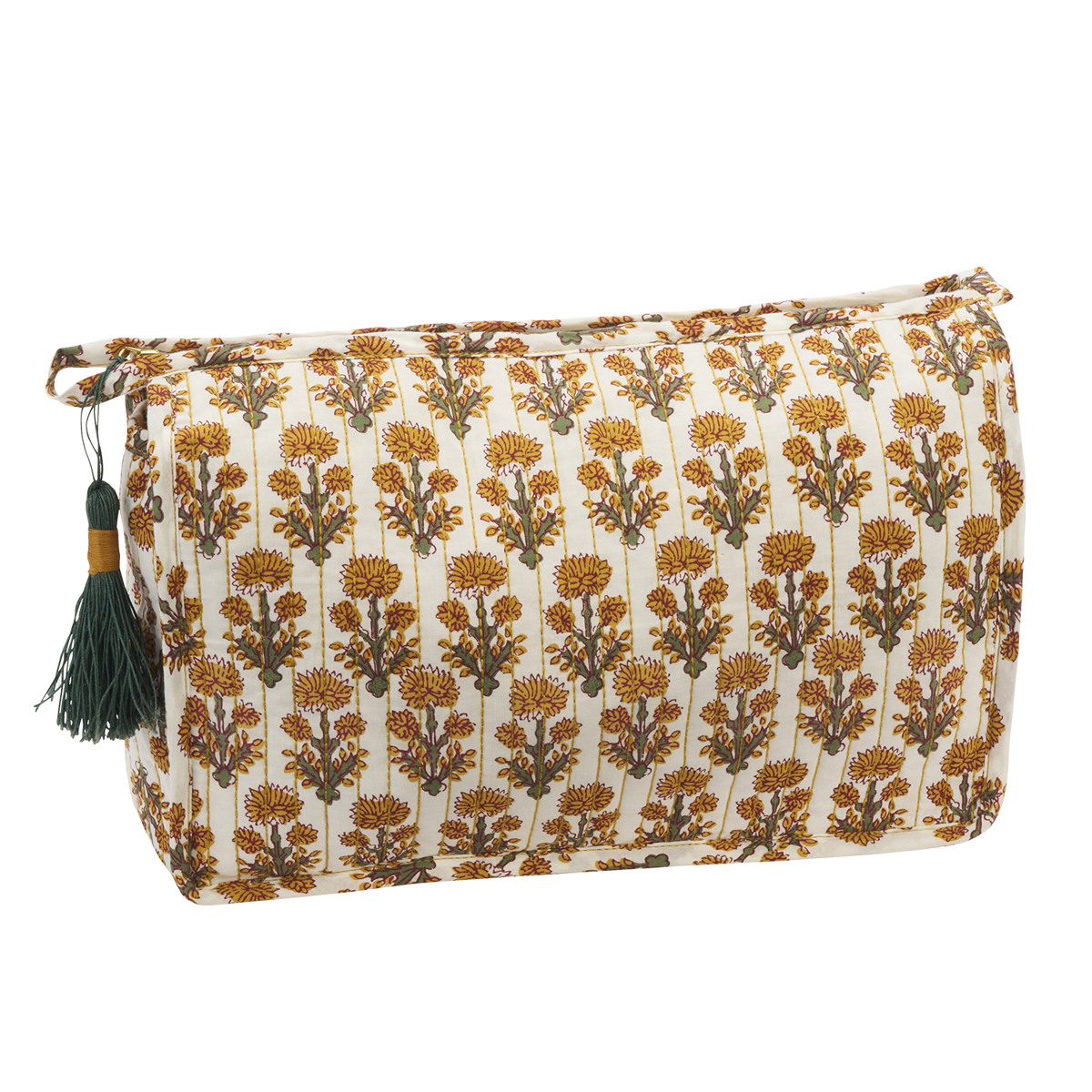 Quilted cotton washbag