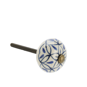Hand-painted stoneware doorknob