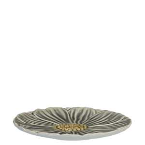Stoneware flower plate